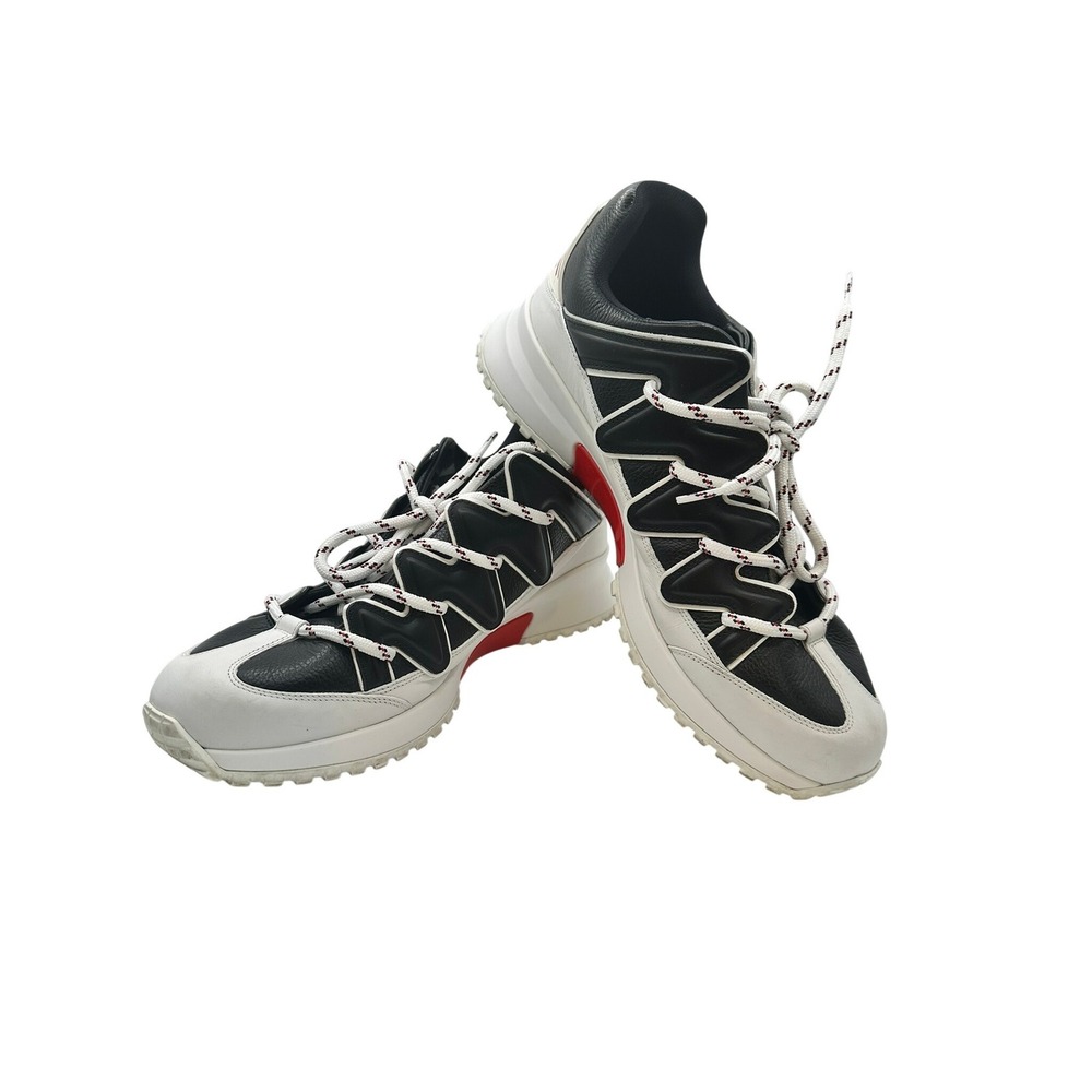 Louis Vuitton Run Away Pulse Sneakers Black White Red Leather Mens Trainers